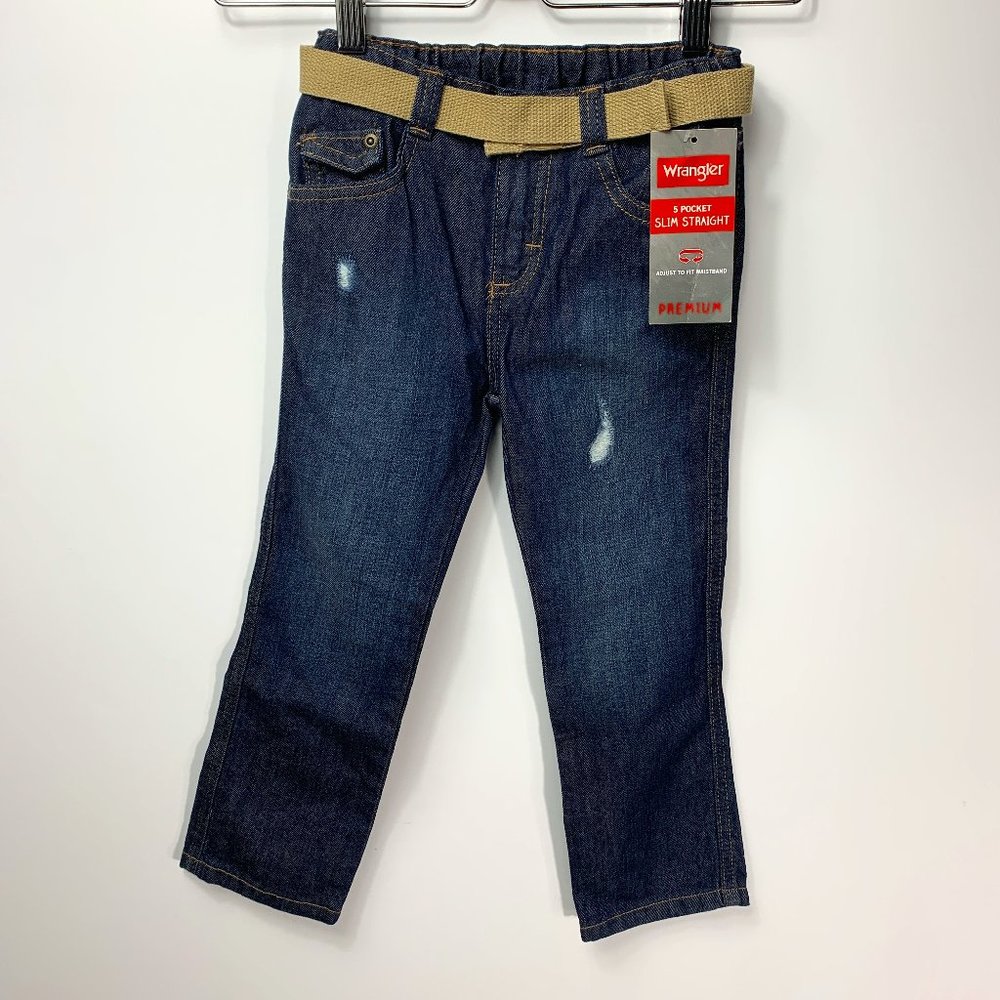 NWT Wrangler Boys 5T Slim Straight 5 Pocket